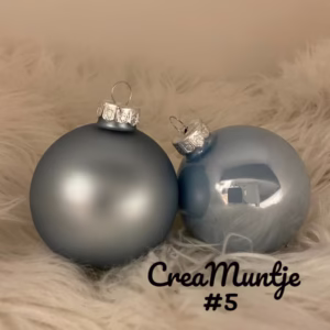 Kerstbal Lichtblauw (gepersonaliseerd)