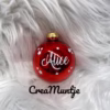 Kerstbal Rood (gepersonaliseerd)