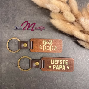 Gepersonaliseerde Houten Sleutelhanger