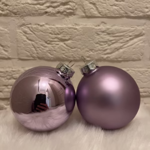 Kerstbal lila (gepersonaliseerd)