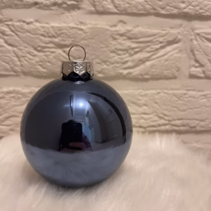 Kerstbal donkerblauw (gepersonaliseerd)