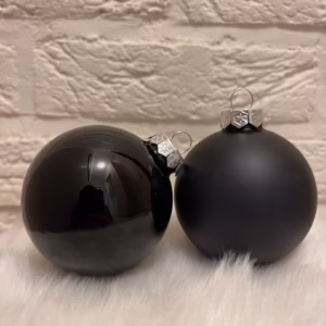 Kerstbal zwart (gepersonaliseerd)