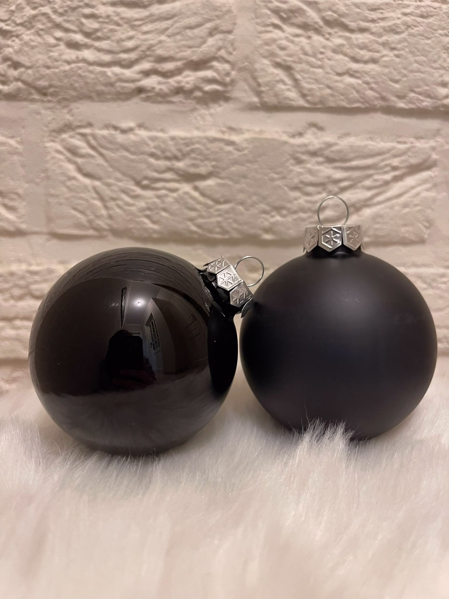 Kerstbal zwart (gepersonaliseerd)