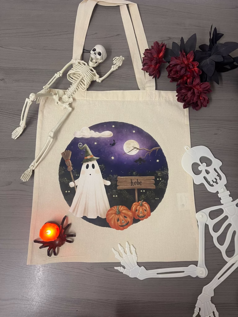 Halloween totebag met naam
