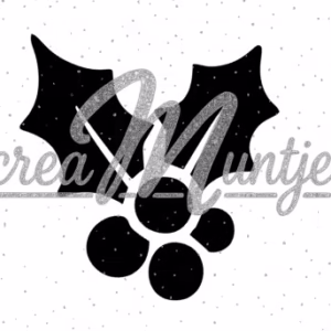 Glitter sjabloon Kerst hulst