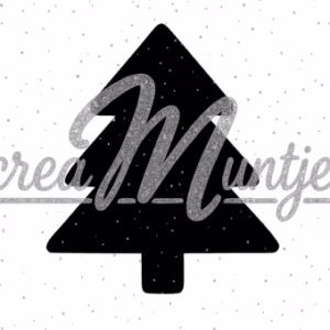 Glitter sjabloon Kerstboom