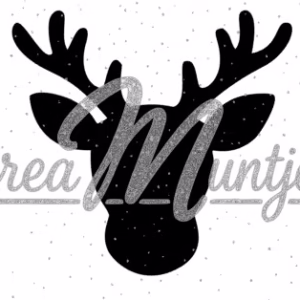 Glitter sjabloon Rendier