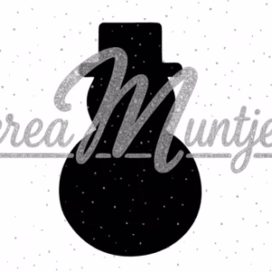 Glitter sjabloon Sneeuwpop