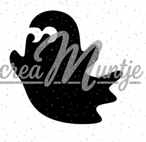 Glitter sjabloon Spook 3