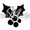 Glitter sjabloon Kerst hulst