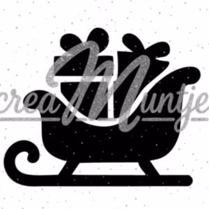 Glitter sjabloon Kerstslee
