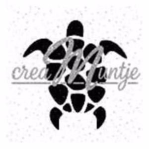 Glitter sjabloon schildpad