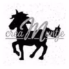 Glitter sjabloon unicorn staand